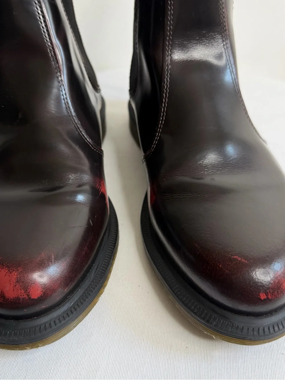 Dr. Martens Flora Men's Burgundy/Black Leather Chukka Boots